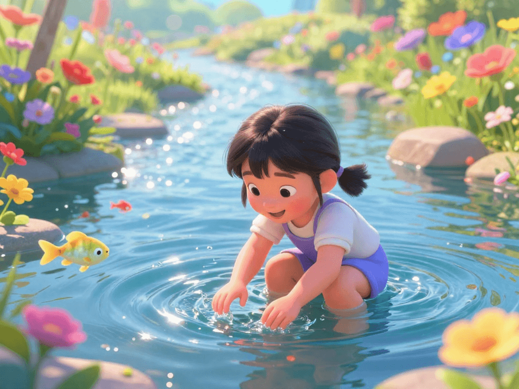 Girl exploring underwater