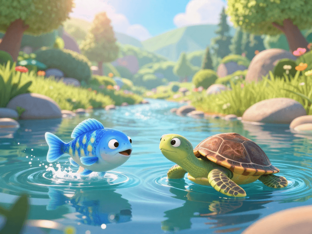 Fish and turtle friends